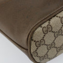 GUCCI GG Supreme Shoulder Bag PVC Beige Gold Auth hk2992-16