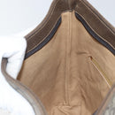 GUCCI GG Supreme Shoulder Bag PVC Beige Gold Auth hk2992-20