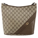 GUCCI GG Supreme Shoulder Bag PVC Beige Gold Auth hk2992-13
