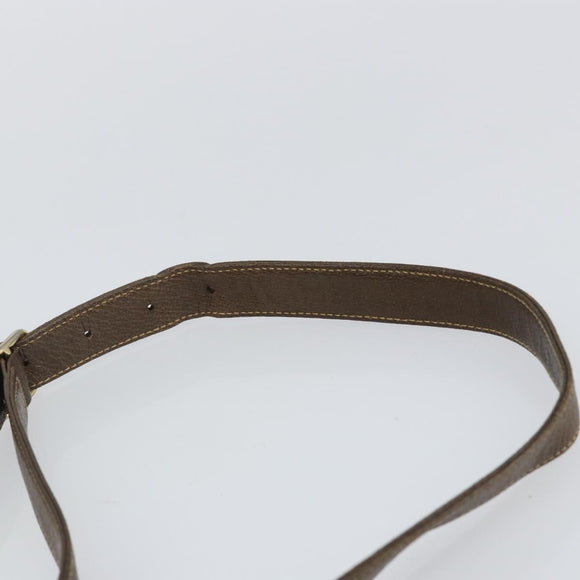 GUCCI GG Supreme Shoulder Bag PVC Beige Gold Auth hk2992