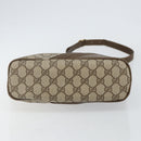 GUCCI GG Supreme Shoulder Bag PVC Beige Gold Auth hk2992-5