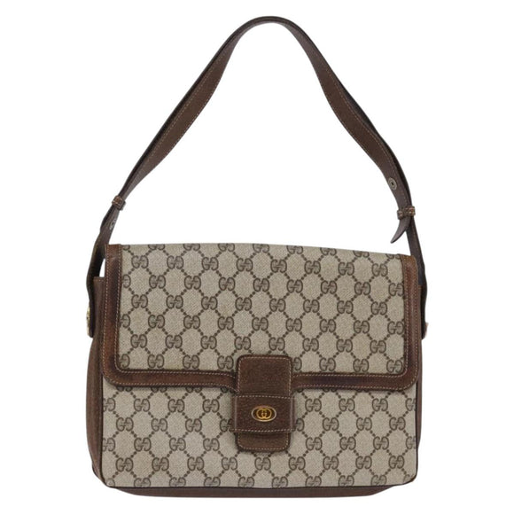 GUCCI GG Supreme Shoulder Bag PVC Beige Gold 001 16 4084 Auth hk2993