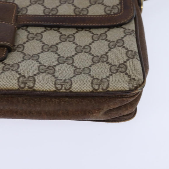 GUCCI GG Supreme Shoulder Bag PVC Beige Gold 001 16 4084 Auth hk2993