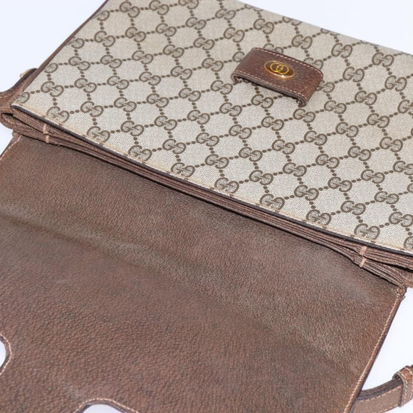 GUCCI GG Supreme Shoulder Bag PVC Beige Gold 001 16 4084 Auth hk2993