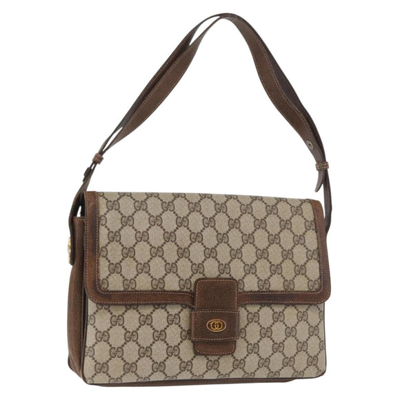 GUCCI GG Supreme Shoulder Bag PVC Beige Gold 001 16 4084 Auth hk2993