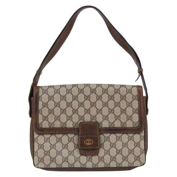 GUCCI GG Supreme Shoulder Bag PVC Beige Gold 001 16 4084 Auth hk2993