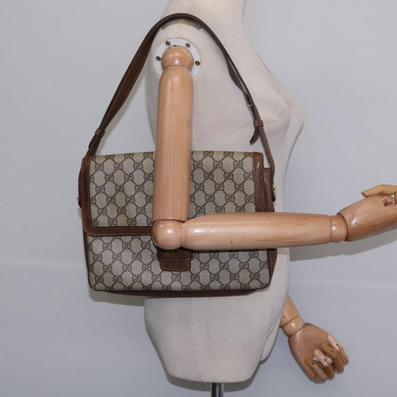GUCCI GG Supreme Shoulder Bag PVC Beige Gold 001 16 4084 Auth hk2993