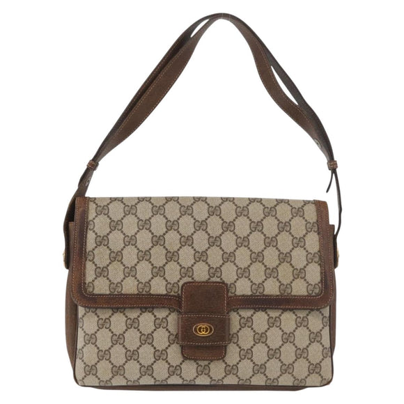 GUCCI GG Supreme Shoulder Bag PVC Beige Gold 001 16 4084 Auth hk2993