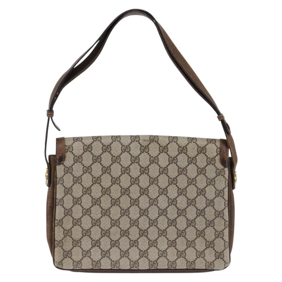 GUCCI GG Supreme Shoulder Bag PVC Beige Gold 001 16 4084 Auth hk2993