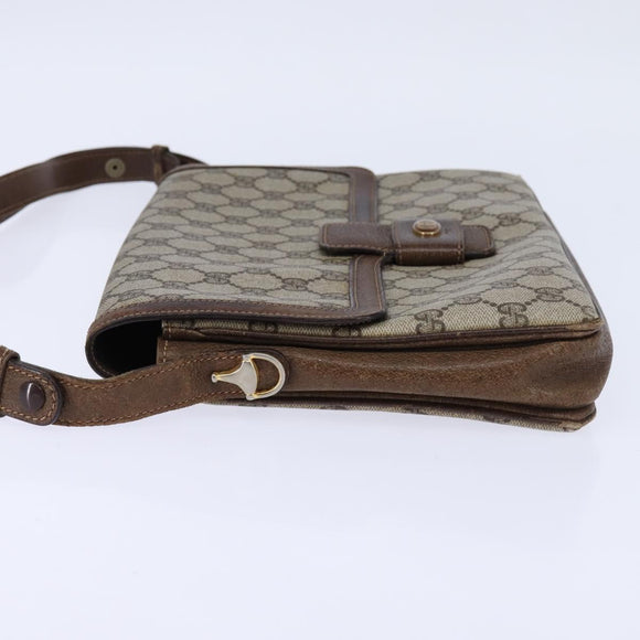 GUCCI GG Supreme Shoulder Bag PVC Beige Gold 001 16 4084 Auth hk2993