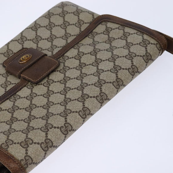 GUCCI GG Supreme Shoulder Bag PVC Beige Gold 001 16 4084 Auth hk2993