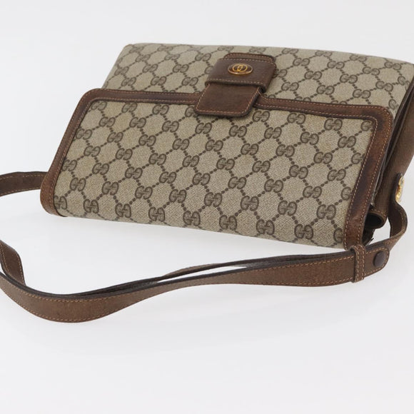 GUCCI GG Supreme Shoulder Bag PVC Beige Gold 001 16 4084 Auth hk2993