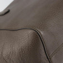 GUCCI Tote Bag Leather Gold Gray 354408 Auth hk2995-16