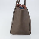 GUCCI Tote Bag Leather Gold Gray 354408 Auth hk2995-3