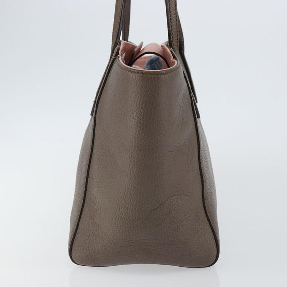 GUCCI Tragetasche Leder Gold Grau 354408 Auth hk2995