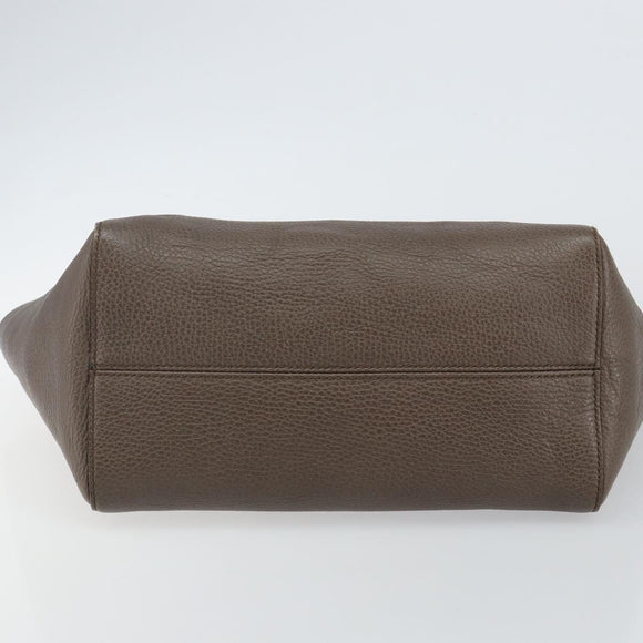GUCCI Tragetasche Leder Gold Grau 354408 Auth hk2995