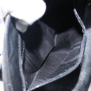 GUCCI Bamboo Hand Bag Enamel 2way Black Gold 000 58 0290 Auth hk2996-21