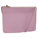 CELINE Trio Shoulder Bag Leather Pink Gold Auth hk2999-1