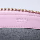 CELINE Trio Shoulder Bag Leather Pink Gold Auth hk2999-10