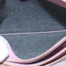 CELINE Trio Shoulder Bag Leather Pink Gold Auth hk2999-20