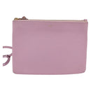 CELINE Trio Shoulder Bag Leather Pink Gold Auth hk2999-13
