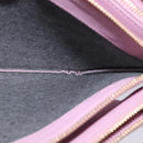 CELINE Trio Shoulder Bag Leather Pink Gold Auth hk2999-21