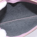 CELINE Trio Shoulder Bag Leather Pink Gold Auth hk2999-23