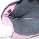 CELINE Trio Shoulder Bag Leather Pink Gold Auth hk2999-25