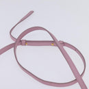 CELINE Trio Shoulder Bag Leather Pink Gold Auth hk2999-8