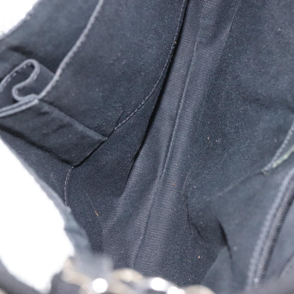 CHANEL Deauville line Chain Shoulder Bag Straw White Silver CC Auth hk3000