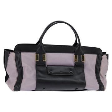Chloe Alice Hand Bag Leather Purple Gold Auth hk3001