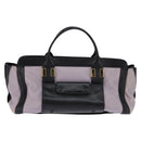 Chloe Alice Hand Bag Leather Purple Gold Auth hk3001-2