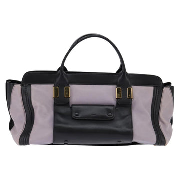 Chloe Alice Hand Bag Leather Purple Gold Auth hk3001 - 0