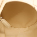 BVLGARI Logo Mania Shoulder Bag Canvas Beige Silver Auth hk3003-17