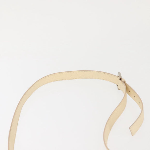 BVLGARI Logo Mania Shoulder Bag Canvas Beige Silver Auth hk3003