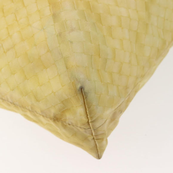 BOTTEGA VENETA Tote Bag Nylon Silver Auth hk3004