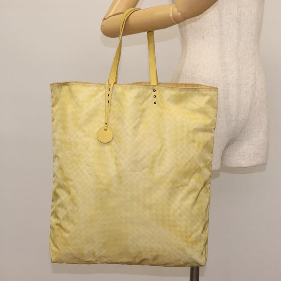 BOTTEGA VENETA Tote Bag Nylon Silver Auth hk3004