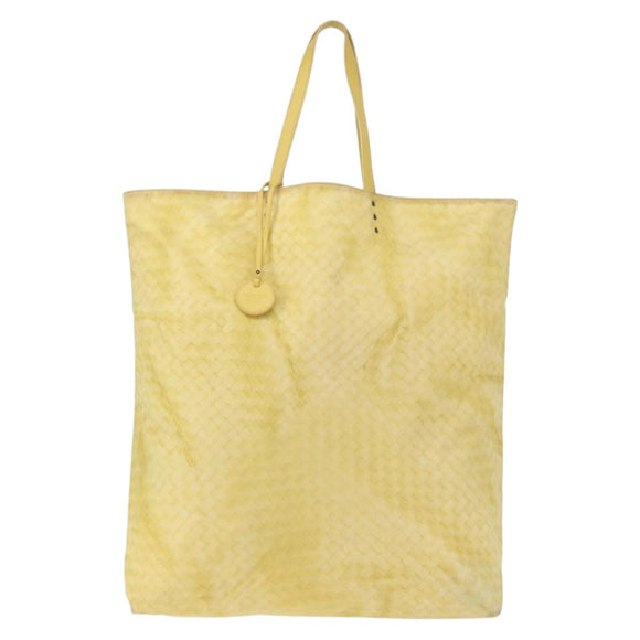 BOTTEGA VENETA Tote Bag Nylon Silver Auth hk3004