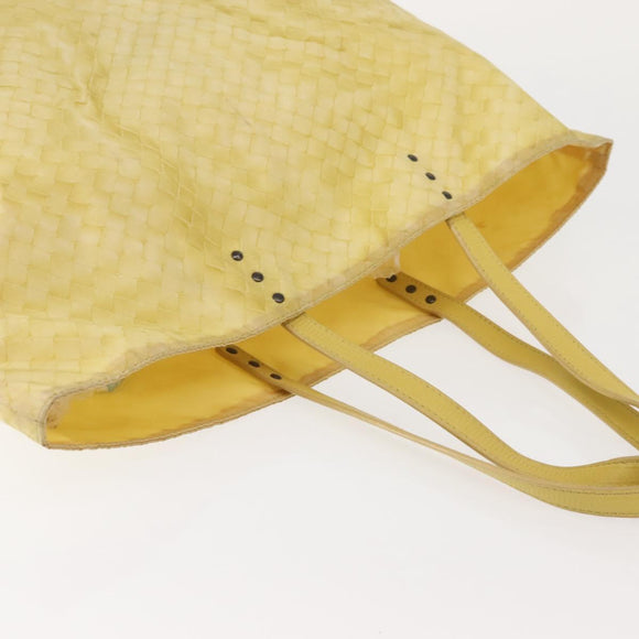 BOTTEGA VENETA Tote Bag Nylon Silver Auth hk3004