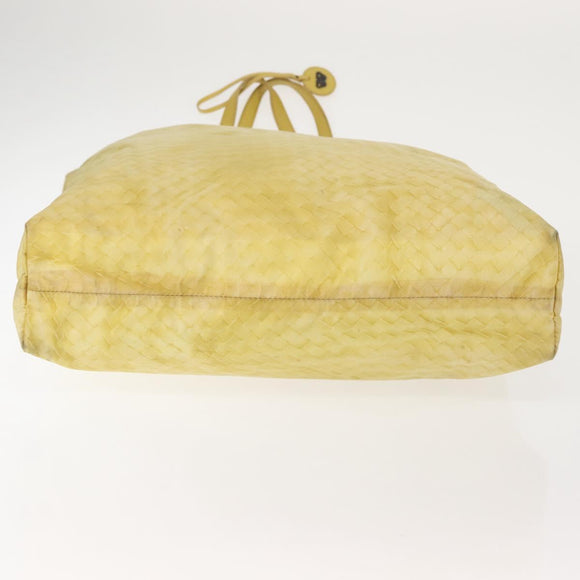 BOTTEGA VENETA Tote Bag Nylon Silver Auth hk3004