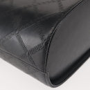 Gianni Versace Vanity Hand Bag Leather 2way Black Gold Auth hk3006-9