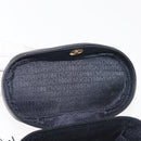 Gianni Versace Vanity Hand Bag Leather 2way Black Gold Auth hk3006-21