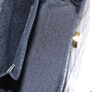 Gianni Versace Vanity Hand Bag Leather 2way Black Gold Auth hk3006-11