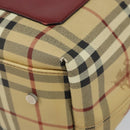 BURBERRY Nova Check Shoulder Bag PVC Beige Auth hk3007-9