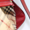 BURBERRY Nova Check Shoulder Bag PVC Beige Auth hk3007-22