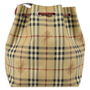 BURBERRY Nova Check Shoulder Bag PVC Beige Auth hk3007-2