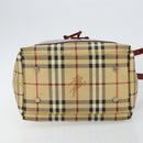 BURBERRY Nova Check Shoulder Bag PVC Beige Auth hk3007-5