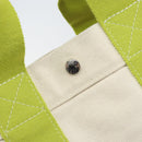 HERMES Bora Bora PM Tote Bag Canvas White Silver Auth hk3008-10