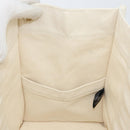 HERMES Bora Bora PM Tote Bag Canvas White Silver Auth hk3008-18