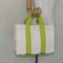 HERMES Bora Bora PM Tote Bag Canvas White Silver Auth hk3008-19